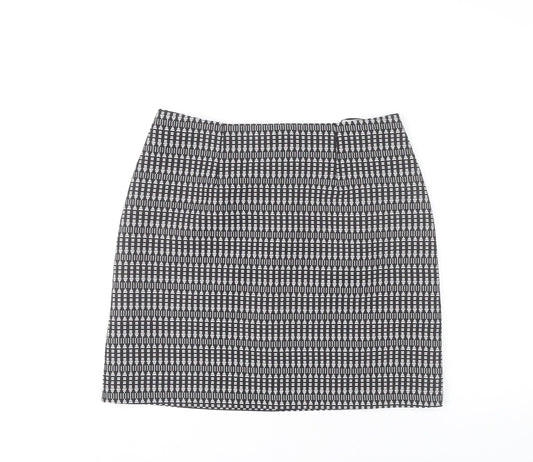 Peacocks Women's Black Geometric Pencil Skirt Size 12