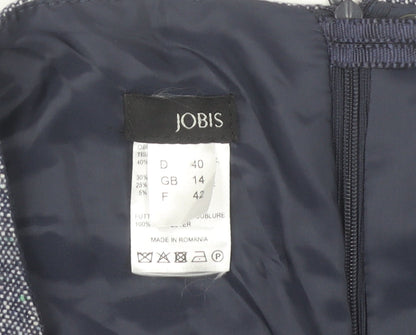 Womens UK Size 14 Jobis Straight & Pencil Tweed Skirt