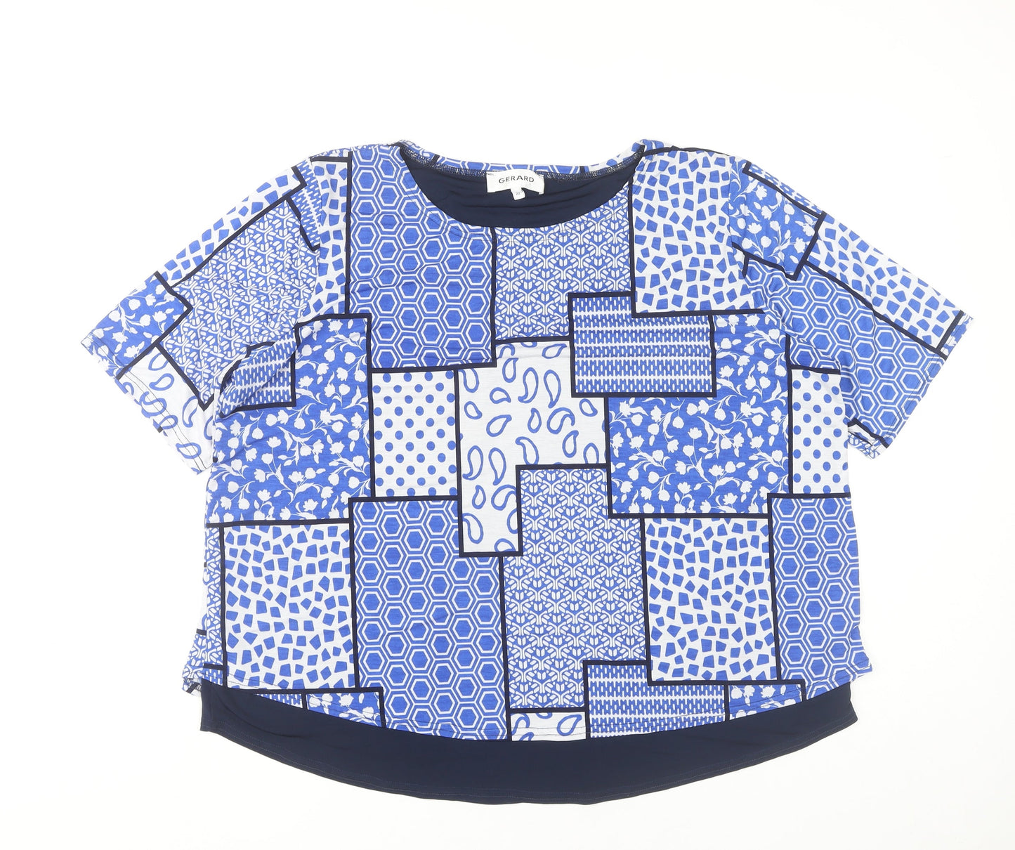Womens UK Size 22 Gerard Blue Jersey Blouse