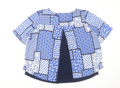 Womens UK Size 22 Gerard Blue Jersey Blouse