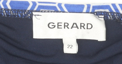 Womens UK Size 22 Gerard Blue Jersey Blouse