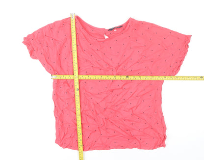 Womens UK Size 12 Marks and Spencer Pink Basic Blouse
