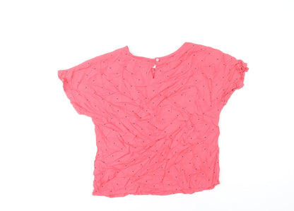 Womens UK Size 12 Marks and Spencer Pink Basic Blouse