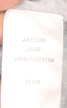 Cotton Traders Women's Blue Floral Button-Up Shirt 14