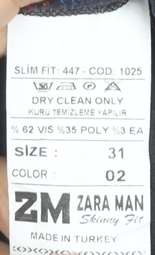 Zara Man Grey Slim Fit Trousers for Men Size 31
