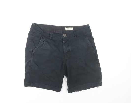 AllSaints Men's Black Chino Shorts Size 40 Regular Fit