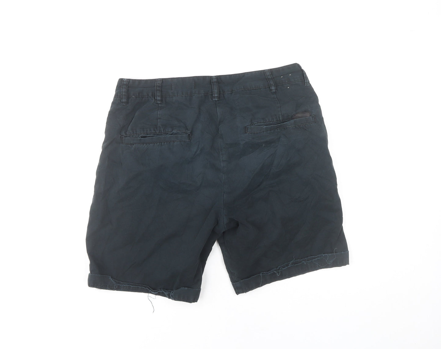 AllSaints Men's Black Chino Shorts Size 40 Regular Fit