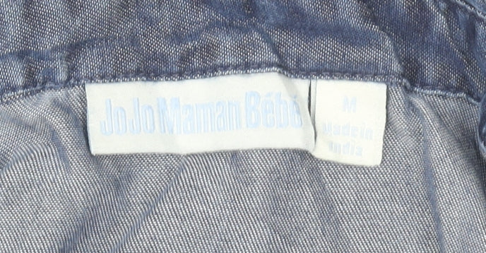 Womens UK Size M JoJo Maman Bébé Blue Tunic Blouse