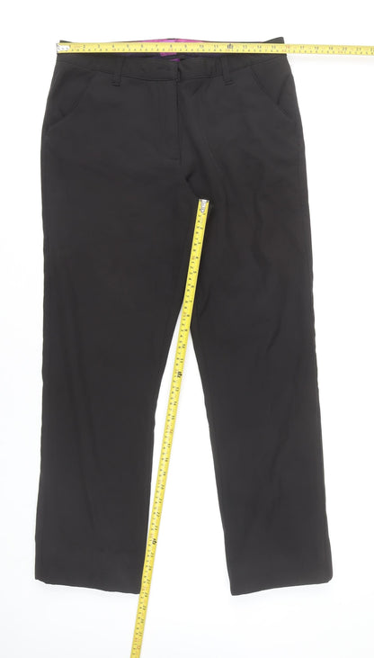 Womens UK Size 12 Slazenger Regular Fit Casual Workwear Black Trousers