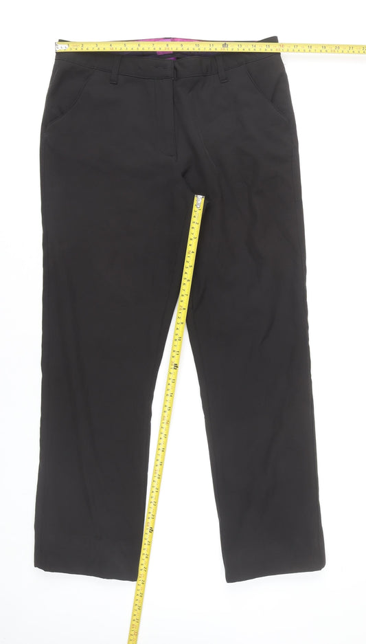 Womens UK Size 12 Slazenger Regular Fit Casual Workwear Black Trousers