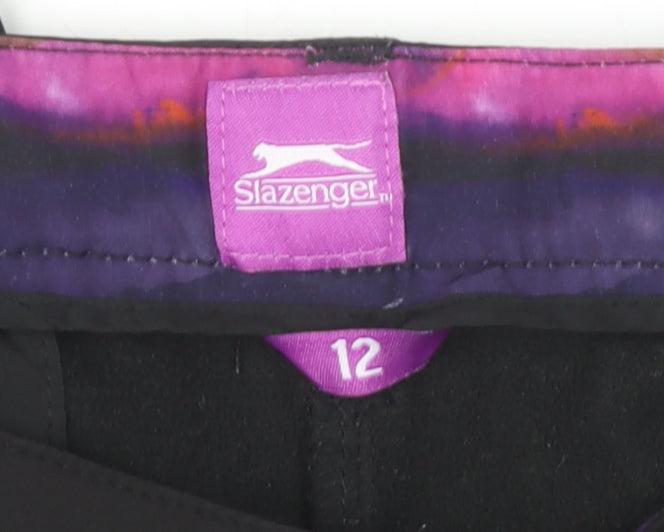 Womens UK Size 12 Slazenger Regular Fit Casual Workwear Black Trousers