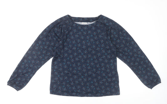 Damart Women's Blue Geometric Blouse Size 10