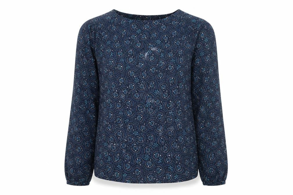 Womens UK Size 10 Damart Blue Basic Blouse