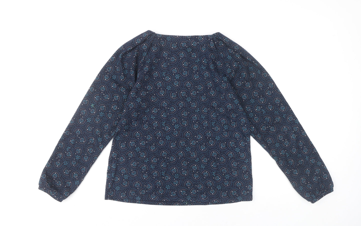 Damart Women's Blue Geometric Blouse Size 10