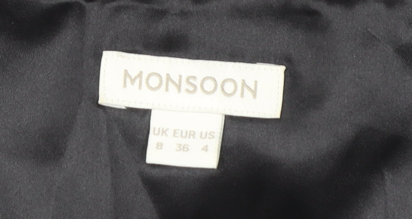 Monsoon Women's Black Fit & Flare Dress Size 8