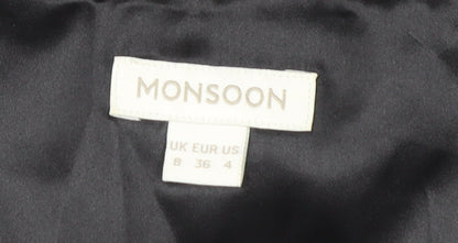 Monsoon Women's Black Fit & Flare Dress Size 8
