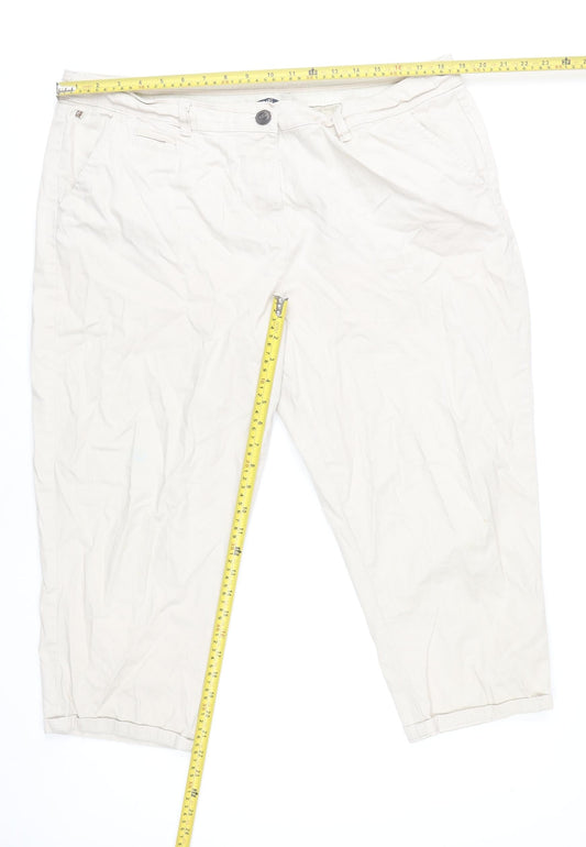 Maine Women’s White Cropped Trousers Size 16