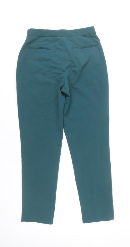 Topshop Women's Green Straight Trousers Size 8
