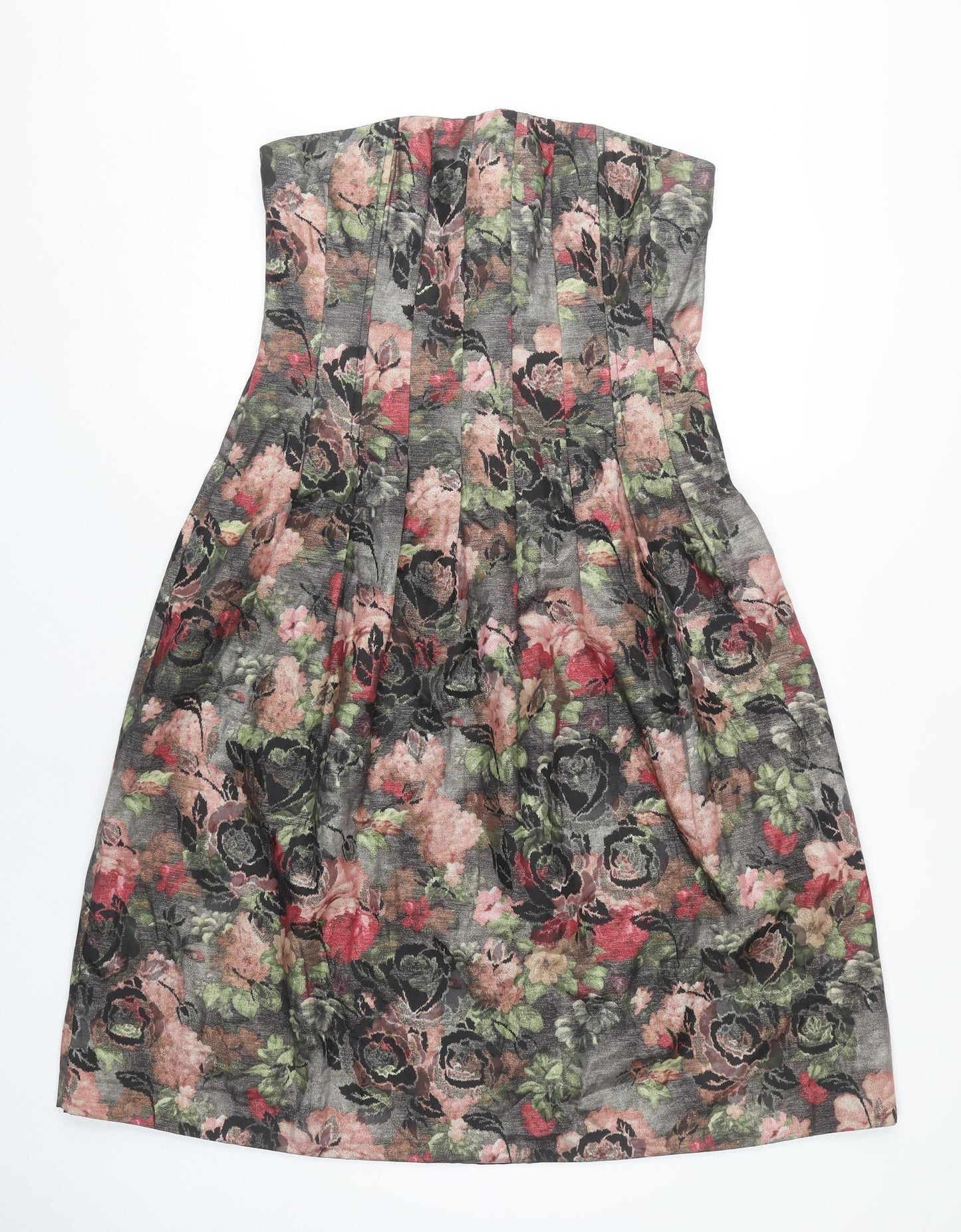 F&F Women's Floral A-Line Dress Size 12 Multicoloured