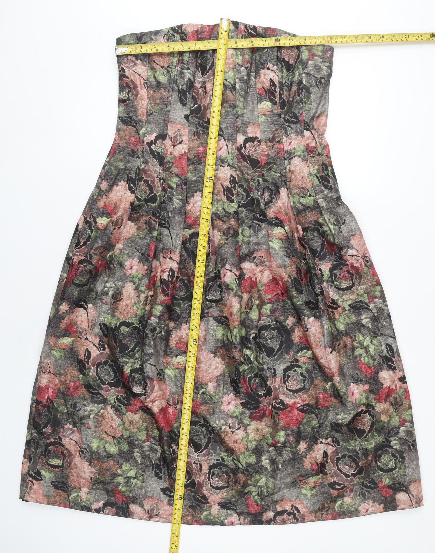 F&F Women's Floral A-Line Dress Size 12 Multicoloured