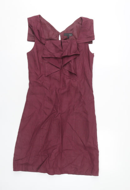 Next Women's Red Shift Dress, Size 8, Formal Knee Length