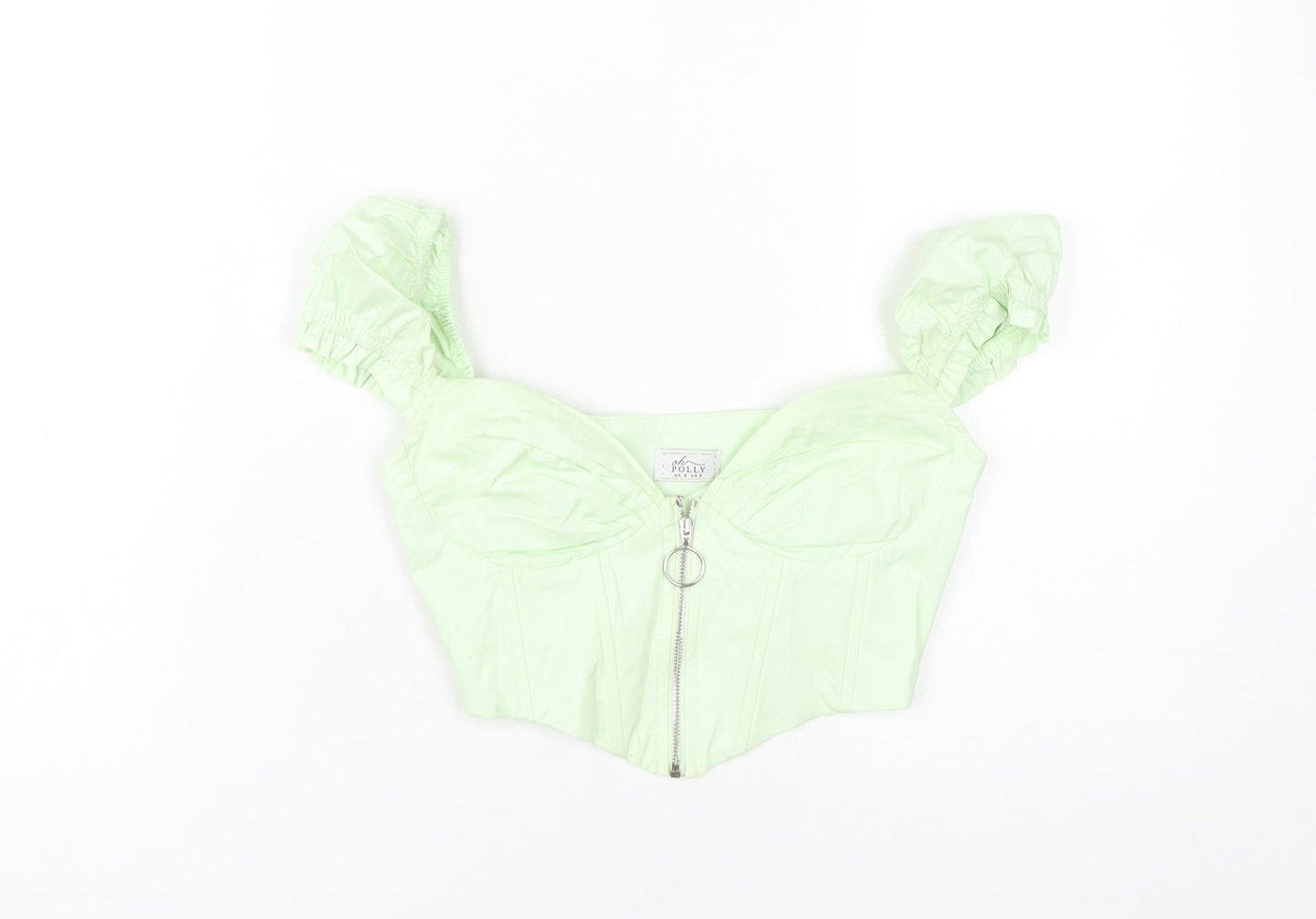 Womens UK Size 6 Oh Polly Green Cropped Cropped