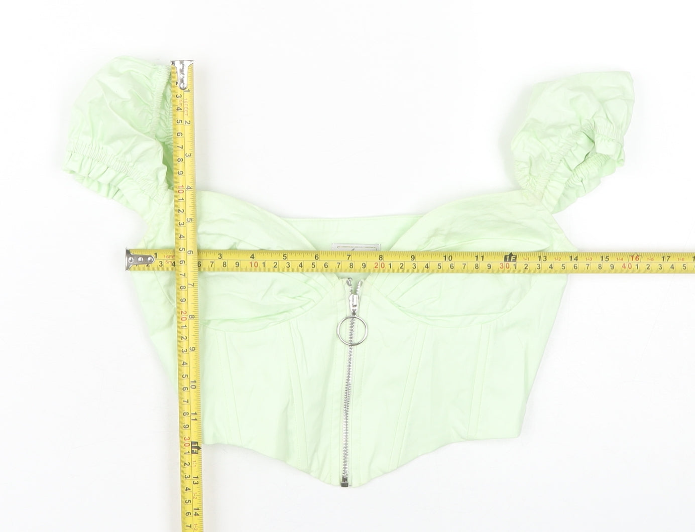 Womens UK Size 6 Oh Polly Green Cropped Cropped