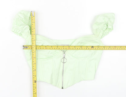 Womens UK Size 6 Oh Polly Green Cropped Cropped