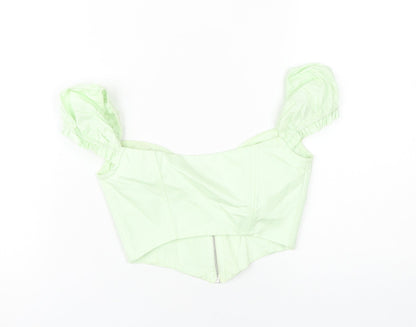 Womens UK Size 6 Oh Polly Green Cropped Cropped