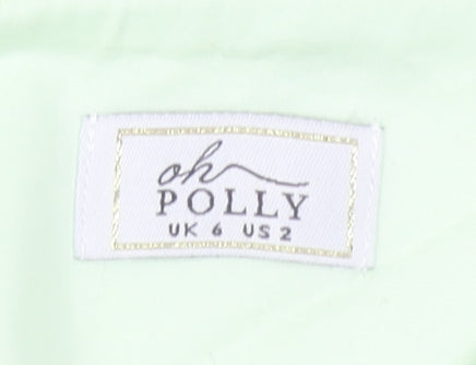 Womens UK Size 6 Oh Polly Green Cropped Cropped