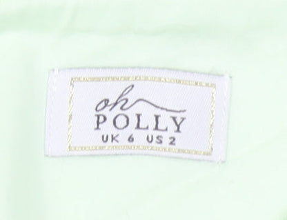 Womens UK Size 6 Oh Polly Green Cropped Cropped