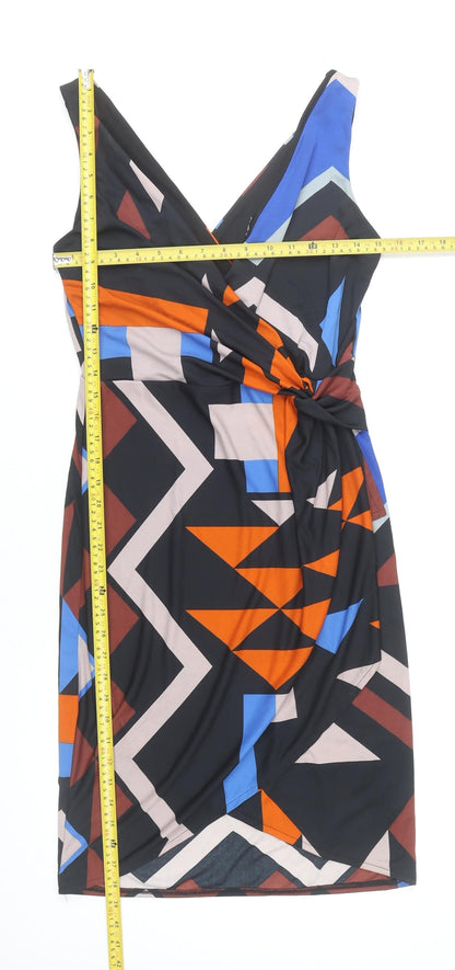 Next Women's Multicoloured Wrap Dress Size 10