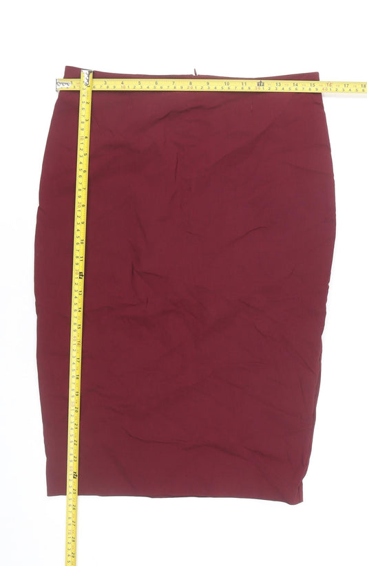ASOS Women's Red Pencil Skirt Size 14