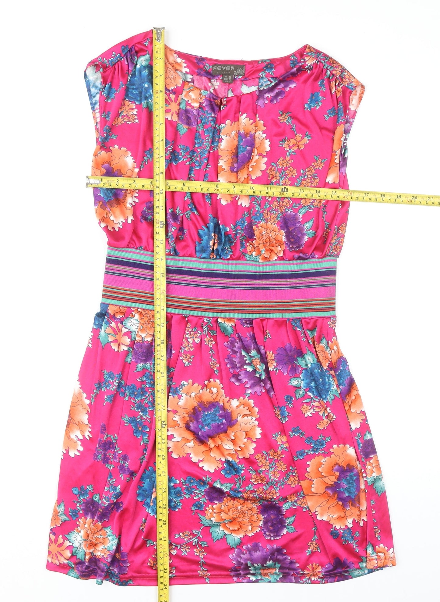 Fever London Women's Multicoloured Floral Dress Size 12