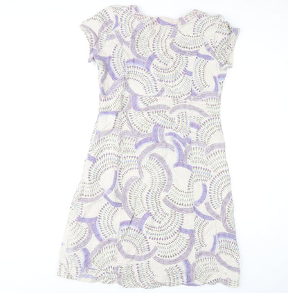 Mistral Women Multicoloured Dress Size 12 V-Neck