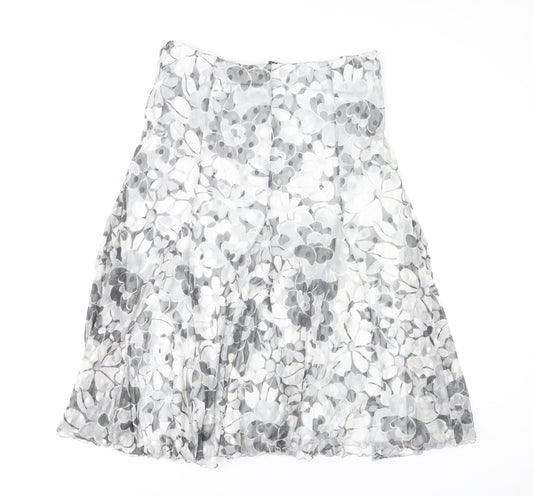 Kate Lilly Women's Floral Midi A-Line Skirt, Size 14