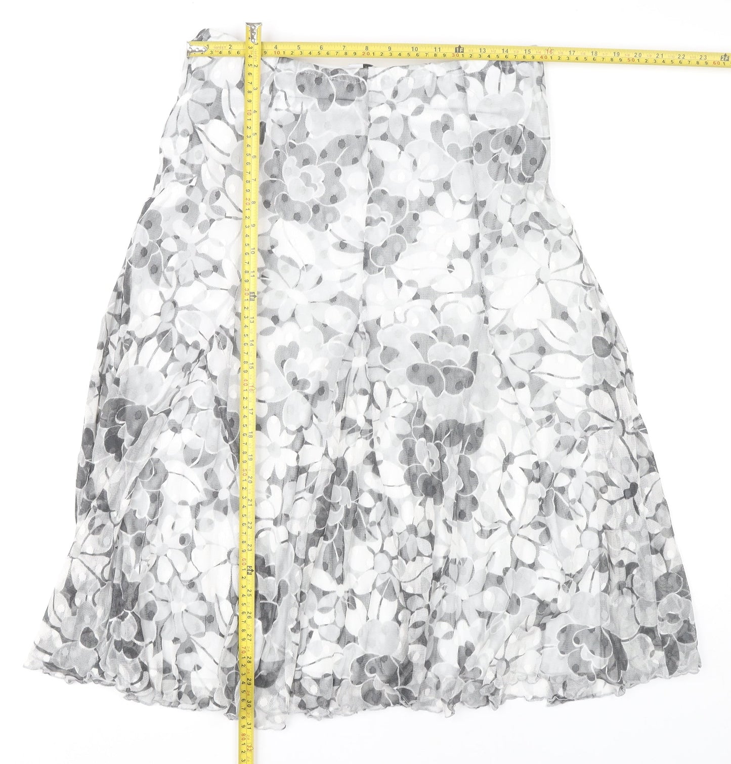 Kate Lilly Women's Floral Midi A-Line Skirt, Size 14