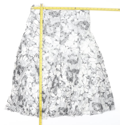 Kate Lilly Women's Floral Midi A-Line Skirt, Size 14