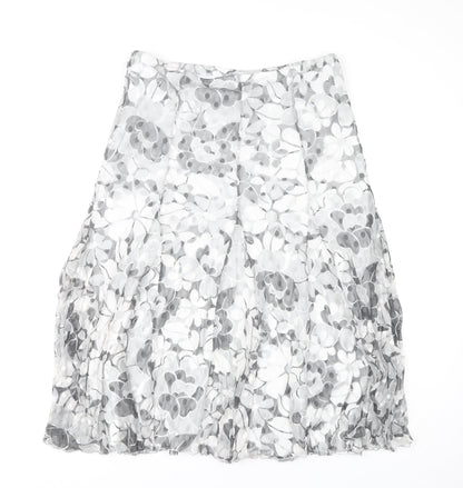 Kate Lilly Women's Floral Midi A-Line Skirt, Size 14