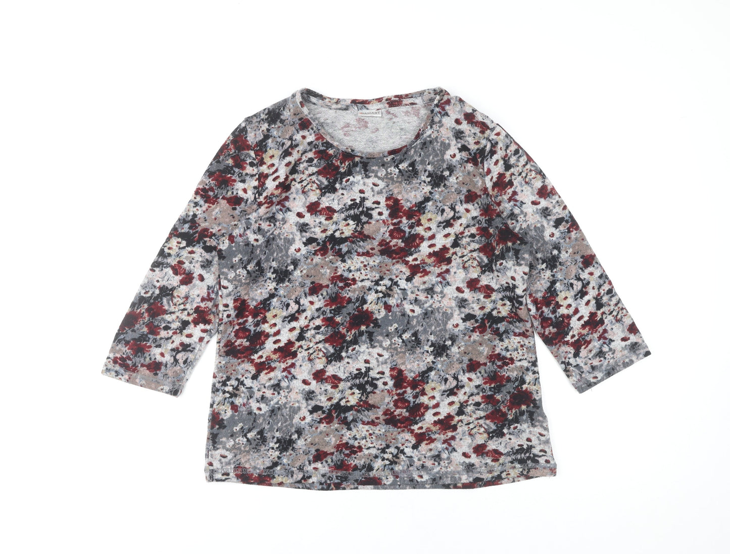 Damart Women's Floral 3/4 Sleeve Top Multicoloured Size 10/12