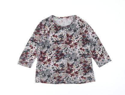 Damart Women's Floral 3/4 Sleeve Top Multicoloured Size 10/12