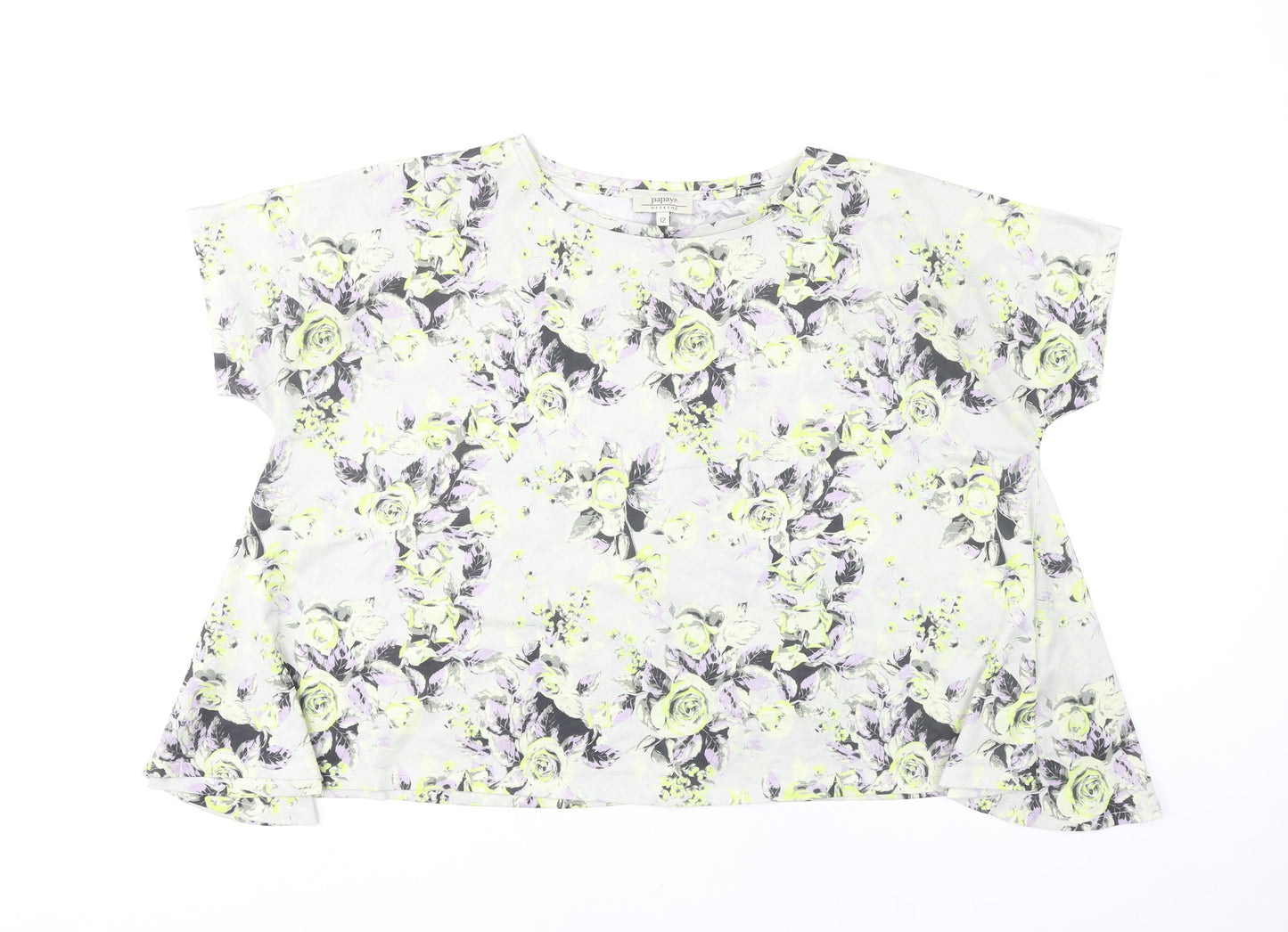 Papaya Women's Multicoloured Floral T-Shirt - Size 12