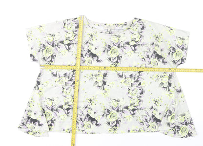 Papaya Women's Multicoloured Floral T-Shirt - Size 12