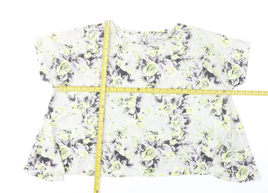 Papaya Women's Multicoloured Floral T-Shirt - Size 12