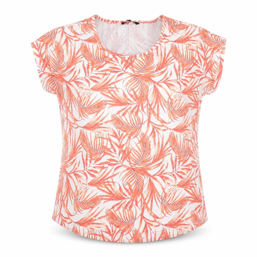 Womens UK Size 14 Peacocks Red Basic T-Shirt