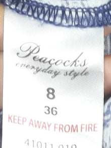 Peacocks Women's Blue Geometric Shorts Size 8