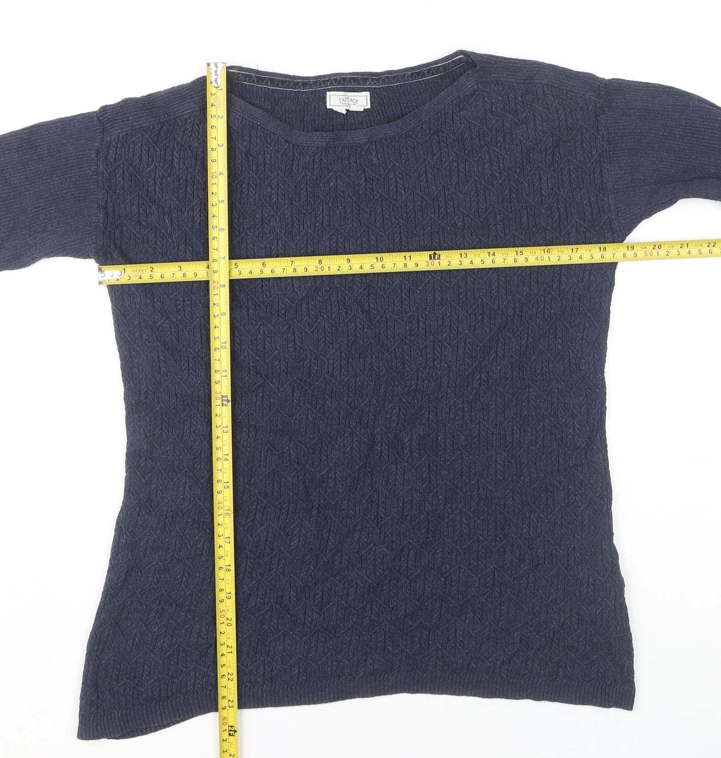 Womens UK Size 8 Fat Face Blue Pullover Jumper