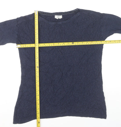Womens UK Size 8 Fat Face Blue Pullover Jumper