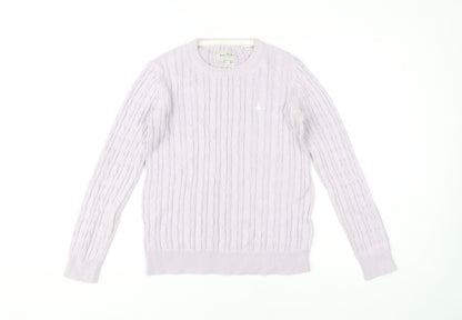 Jack Wills Purple Cable-Knit Women's Jumper Size 10