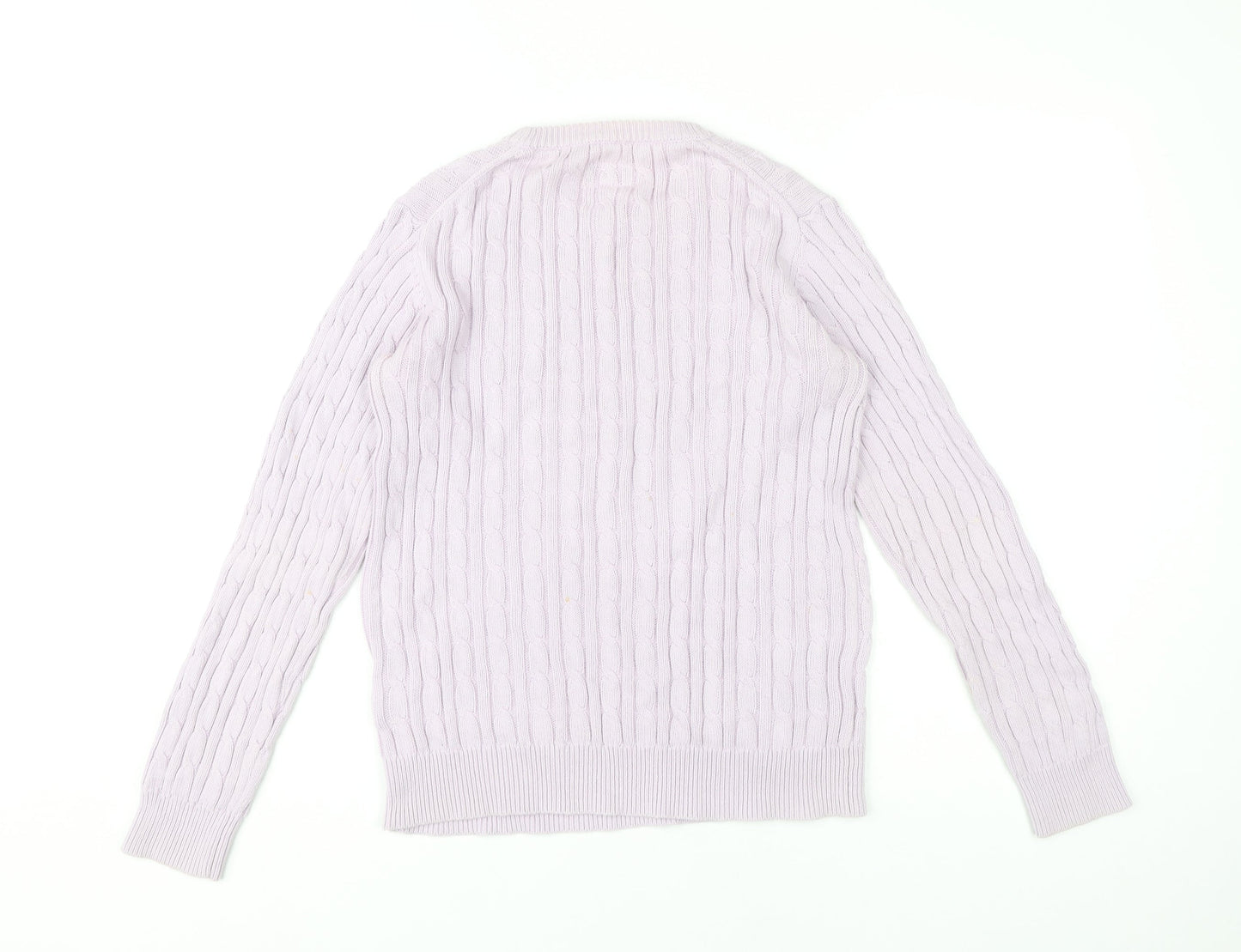 Jack Wills Purple Cable-Knit Women's Jumper Size 10